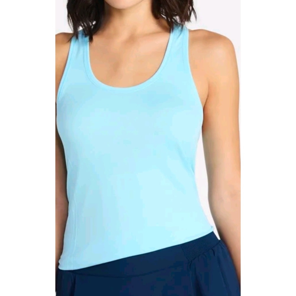 Women's Avia seamless tank top size L 12-14 color blue NWT